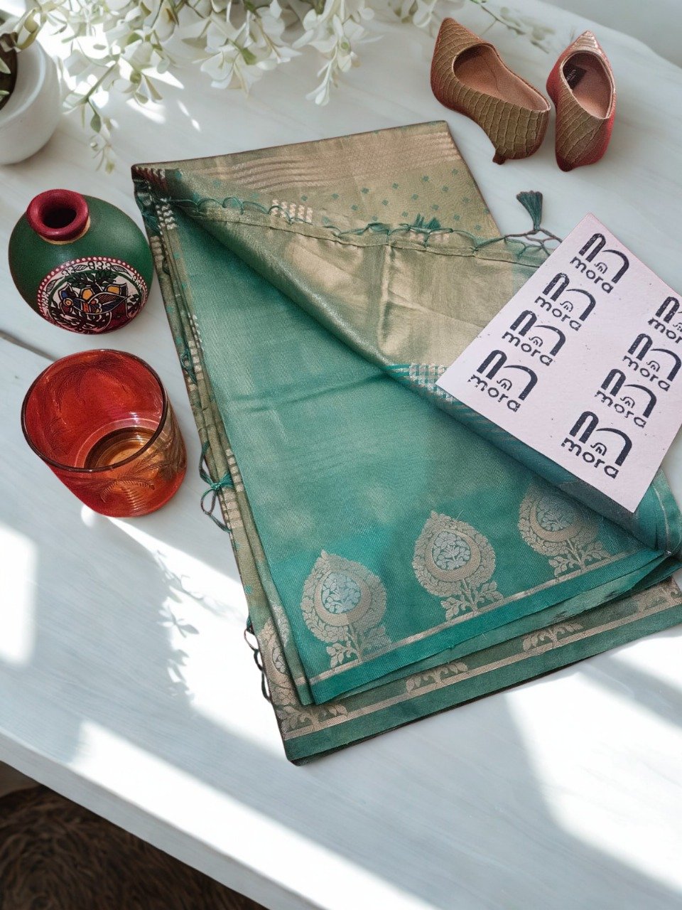 Elegant Silk Blend Saree with Zari Border – Festive & Wedding Wear